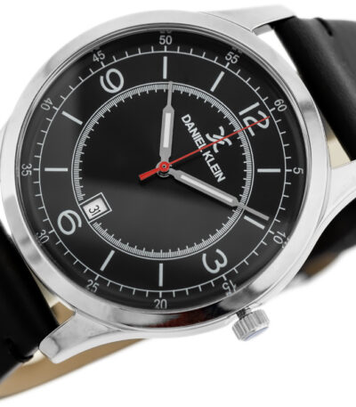 Daniel Klein hodinky pánské – stříbrné luxusní hodinky s koženým páskem + doprava zdarma