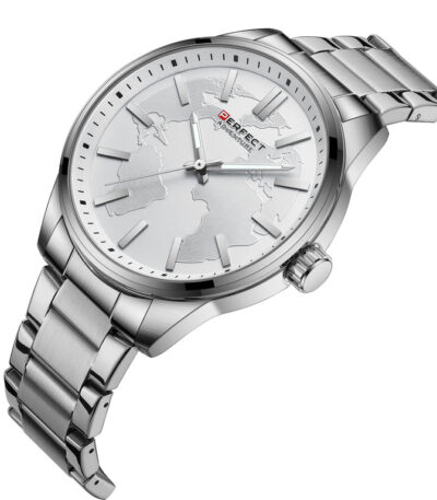 Pánské stylové hodinky stříbrné Perfect
