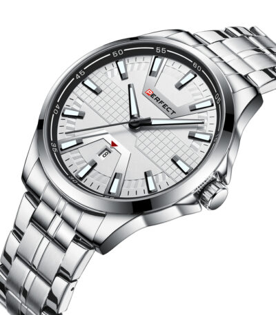 Pánské stylové hodinky stříbrné Perfect