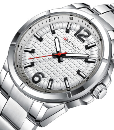 Pánské stylové hodinky stříbrné Perfect