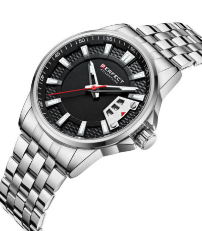Pánské stylové hodinky stříbrné Perfect