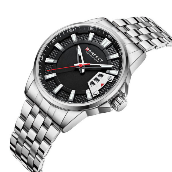 Pánské stylové hodinky stříbrné Perfect