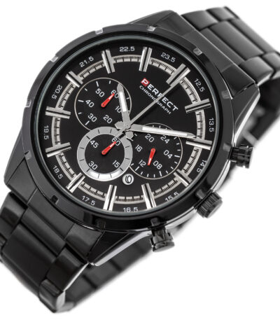 Představujeme Vám černé analogové pánské elegantní hodinky Perfect vyrobené z chirurgické oceli.